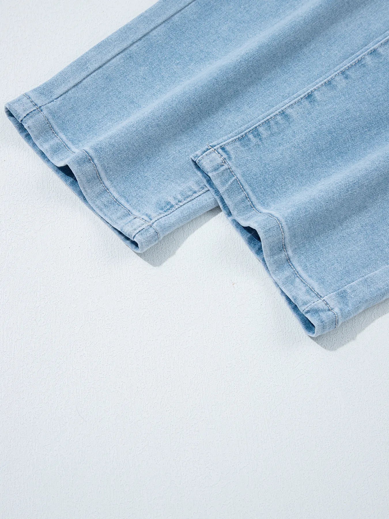 High Rise Relaxed Jeans with Barrel Cut and Patch Pockets - MegaSuperStar