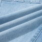 High Rise Relaxed Jeans with Barrel Cut and Patch Pockets - MegaSuperStar
