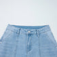 High Rise Relaxed Jeans with Barrel Cut and Patch Pockets - MegaSuperStar