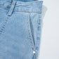 High Rise Relaxed Jeans with Barrel Cut and Patch Pockets - MegaSuperStar