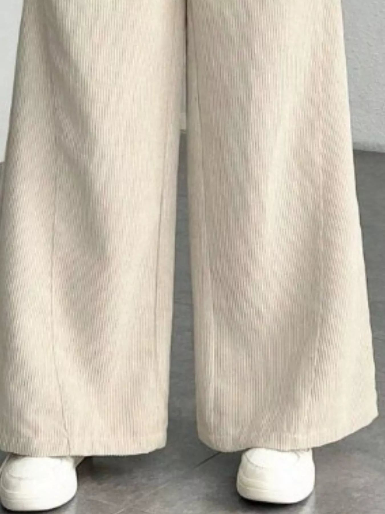 🌸 High Waist Corduroy Wide Leg Pants - Vintage Charm 🌸 - MegaSuperStar