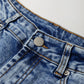 High - Waisted Wide - Leg Cuffed Jeans - MegaSuperStar