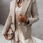 Houndstooth Double - Breasted Blazer - MegaSuperStar