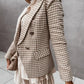 Houndstooth Double - Breasted Blazer - MegaSuperStar