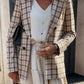 Houndstooth Double - Breasted Blazer - MegaSuperStar