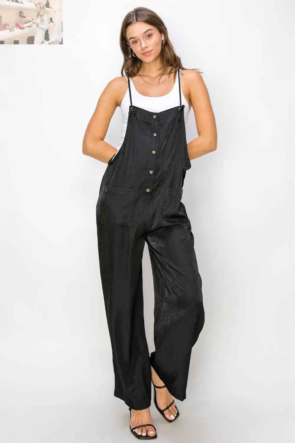 HYFVE Half Button Sleeveless Jumpsuit for Effortless Chic Style