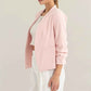 HYFVE Open Front Ruched Sleeve Blazer - Stylish HYFVE Blazer with Ruched Sleeves - MegaSuperStar