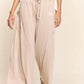 J.NNA Smocked Waist Boho Wide Leg Pants with Pockets - MegaSuperStar