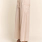 J.NNA Smocked Waist Boho Wide Leg Pants with Pockets - MegaSuperStar