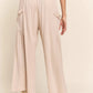 J.NNA Smocked Waist Boho Wide Leg Pants with Pockets - MegaSuperStar