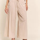 J.NNA Smocked Waist Boho Wide Leg Pants with Pockets - MegaSuperStar