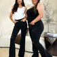 Judy Blue Distressed Flare Jeans in Full Size with High Waist Design - MegaSuperStar