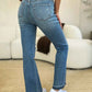 Judy Blue Distressed Jeans - Full Size Mid Rise with Destroyed Hem - MegaSuperStar