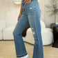 Judy Blue Distressed Jeans - Full Size Mid Rise with Destroyed Hem - MegaSuperStar
