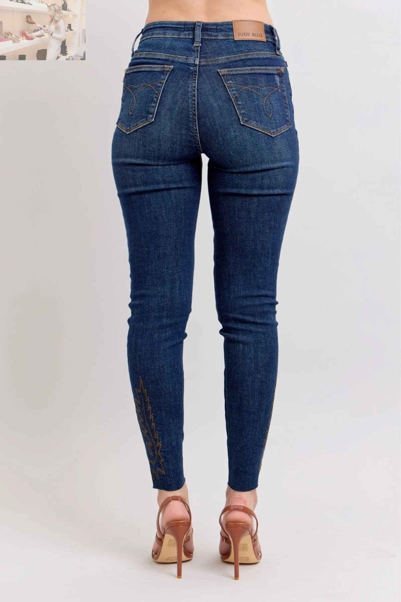 Judy Blue Plus Size Embroidered Skinny Jeans for a Stylish Fit - MegaSuperStar
