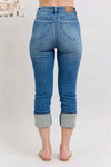💕 Judy Blue Plus Size Skinny Cuff Capris Jeans with Pockets 💕 thumbnail