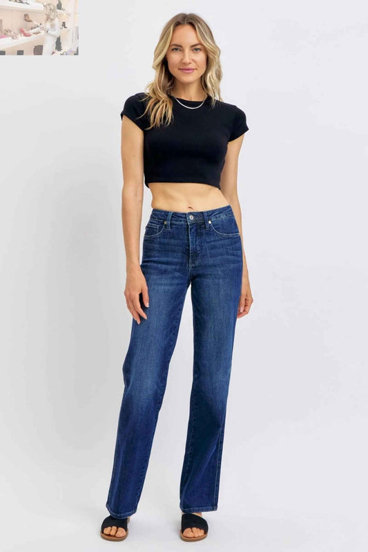 Judy Blue Plus Size Tummy Control Jeans for Ultimate Comfort and Style - MegaSuperStar