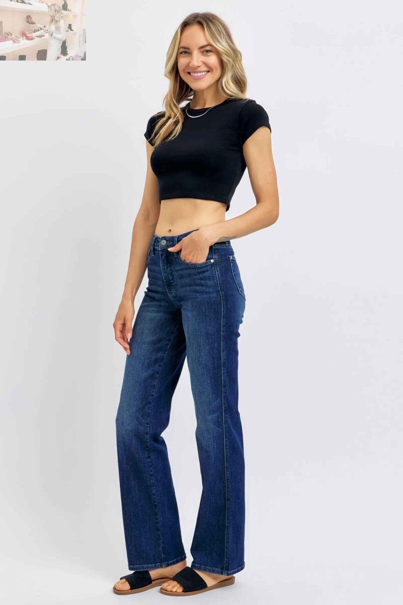 Judy Blue Plus Size Tummy Control Jeans for Ultimate Comfort and Style - MegaSuperStar