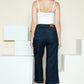 Judy Blue Wide Leg Jeans with Side Seam Braid Detail – Full Size Crop Style - MegaSuperStar