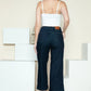Judy Blue Wide Leg Jeans with Side Seam Braid Detail – Full Size Crop Style - MegaSuperStar