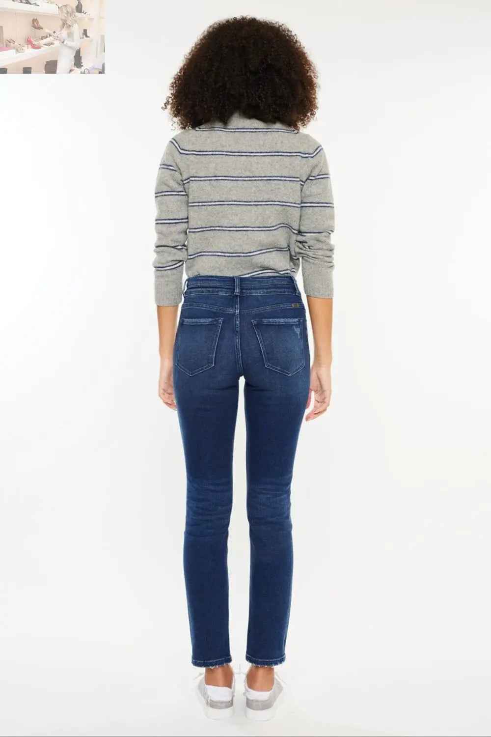 Kancan High Rise Slim Straight Jeans - MegaSuperStar