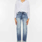 Kancan High Rise Straight Jeans - Cuffed Style for a Trendy Look - MegaSuperStar