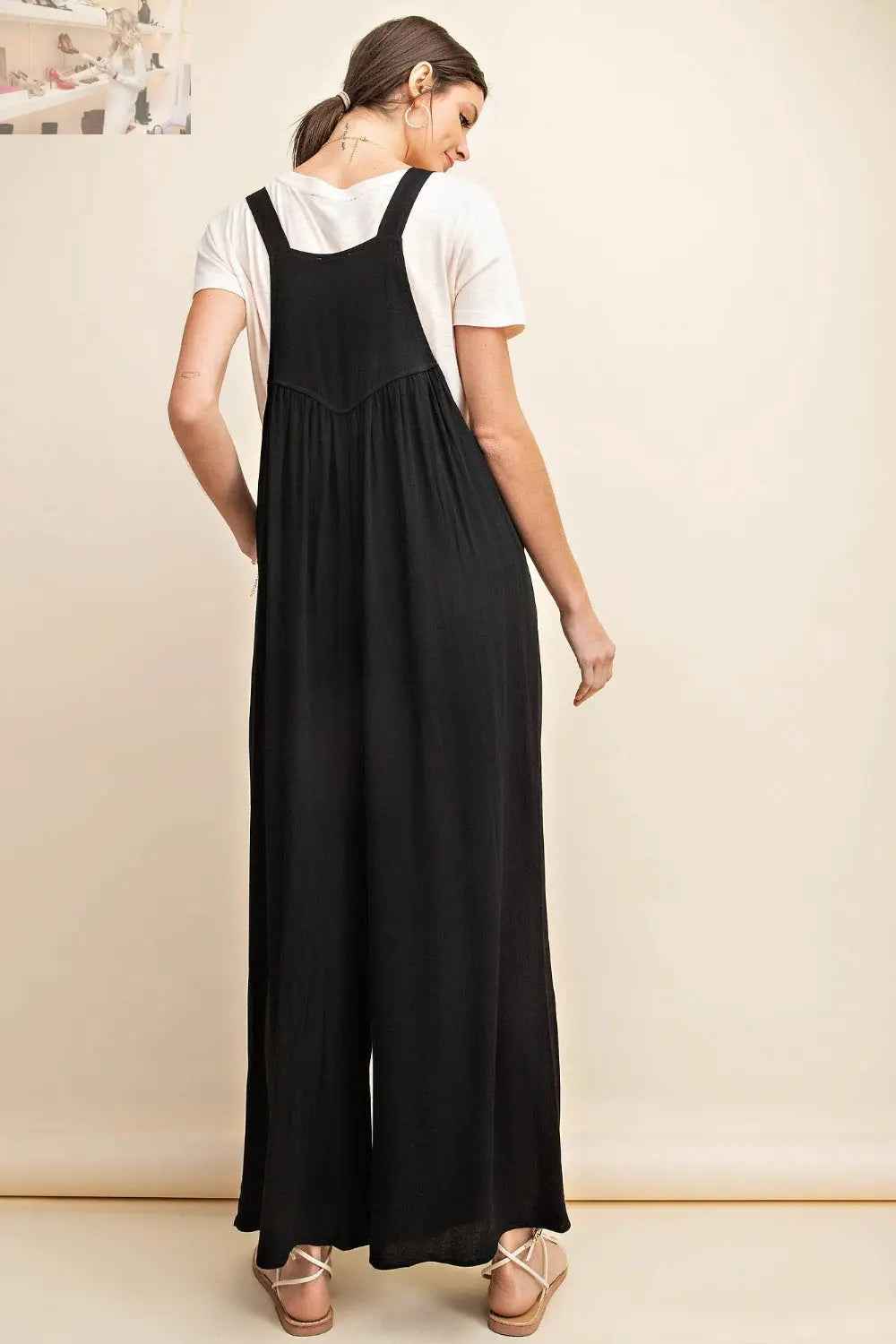 Kori America Overalls – Full Size Sleeveless Ruched Wide Leg for Stylish Comfort - MegaSuperStar