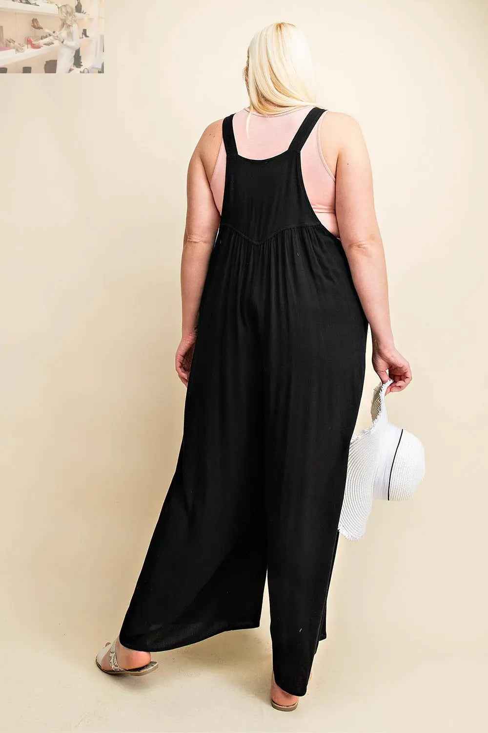 Kori America Overalls – Full Size Sleeveless Ruched Wide Leg for Stylish Comfort - MegaSuperStar