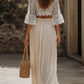 ✨ Lace Crop Top Slit Maxi Skirt Set for Effortless Style and Elegance 🌸 - MegaSuperStar