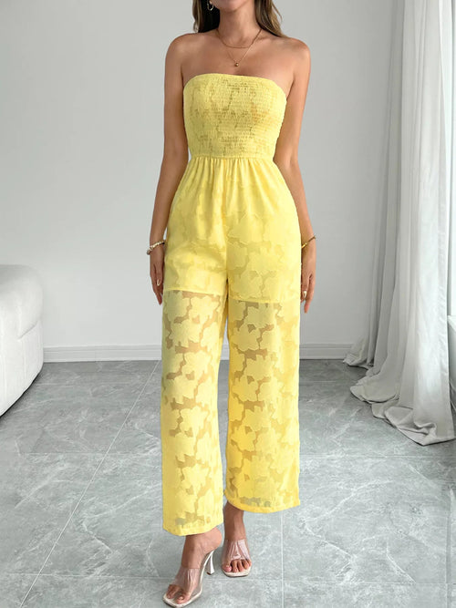 Customer styling 🌸 Lace Smocked Tube Jumpsuit 🌸