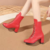 💕 Lace-Up Block Heel Boots for Stylish Comfort and Versatility 💕 thumbnail
