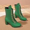 💕 Lace-Up Block Heel Boots for Stylish Comfort and Versatility 💕 thumbnail