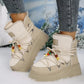 Lace - Up Platform Winter Boots - MegaSuperStar