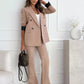 Lapel Collar Long Sleeve Blazer - MegaSuperStar