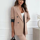 Lapel Collar Long Sleeve Blazer - MegaSuperStar
