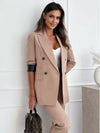 Lapel Collar Long Sleeve Blazer thumbnail