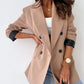 Lapel Collar Long Sleeve Blazer - MegaSuperStar