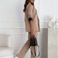 Lapel Collar Long Sleeve Blazer - MegaSuperStar