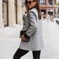 Lapel Collar Long Sleeve Blazer - MegaSuperStar