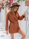 Lapel Collar Long Sleeve Romper thumbnail