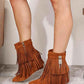 Legend Women's Tassel Wedge Heel Ankle Booties - Stylish and Comfortable Footwear - MegaSuperStar