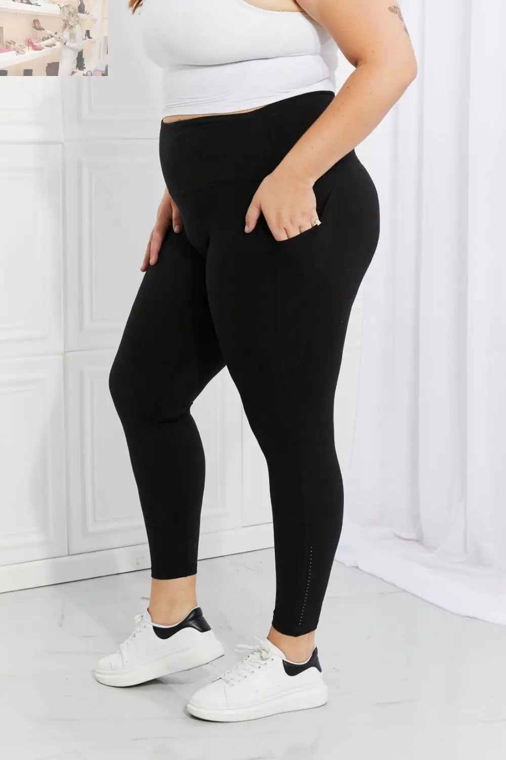 Leggings Depot Reflective Dot Active Leggings for Full - Size Strength and Lengthen - MegaSuperStar