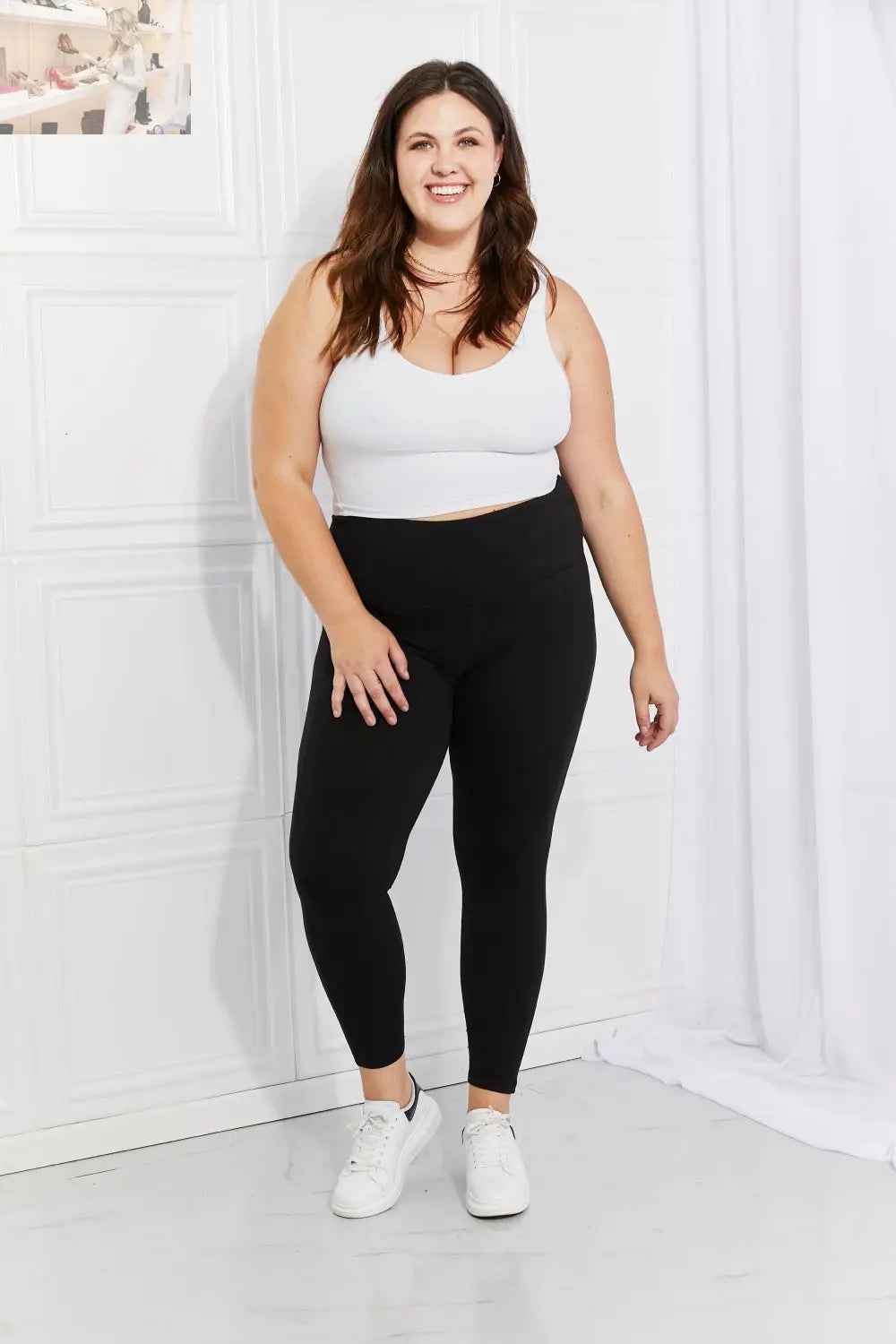 Leggings Depot Reflective Dot Active Leggings for Full - Size Strength and Lengthen - MegaSuperStar
