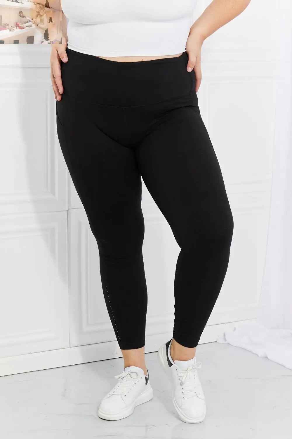 Leggings Depot Reflective Dot Active Leggings for Full - Size Strength and Lengthen - MegaSuperStar