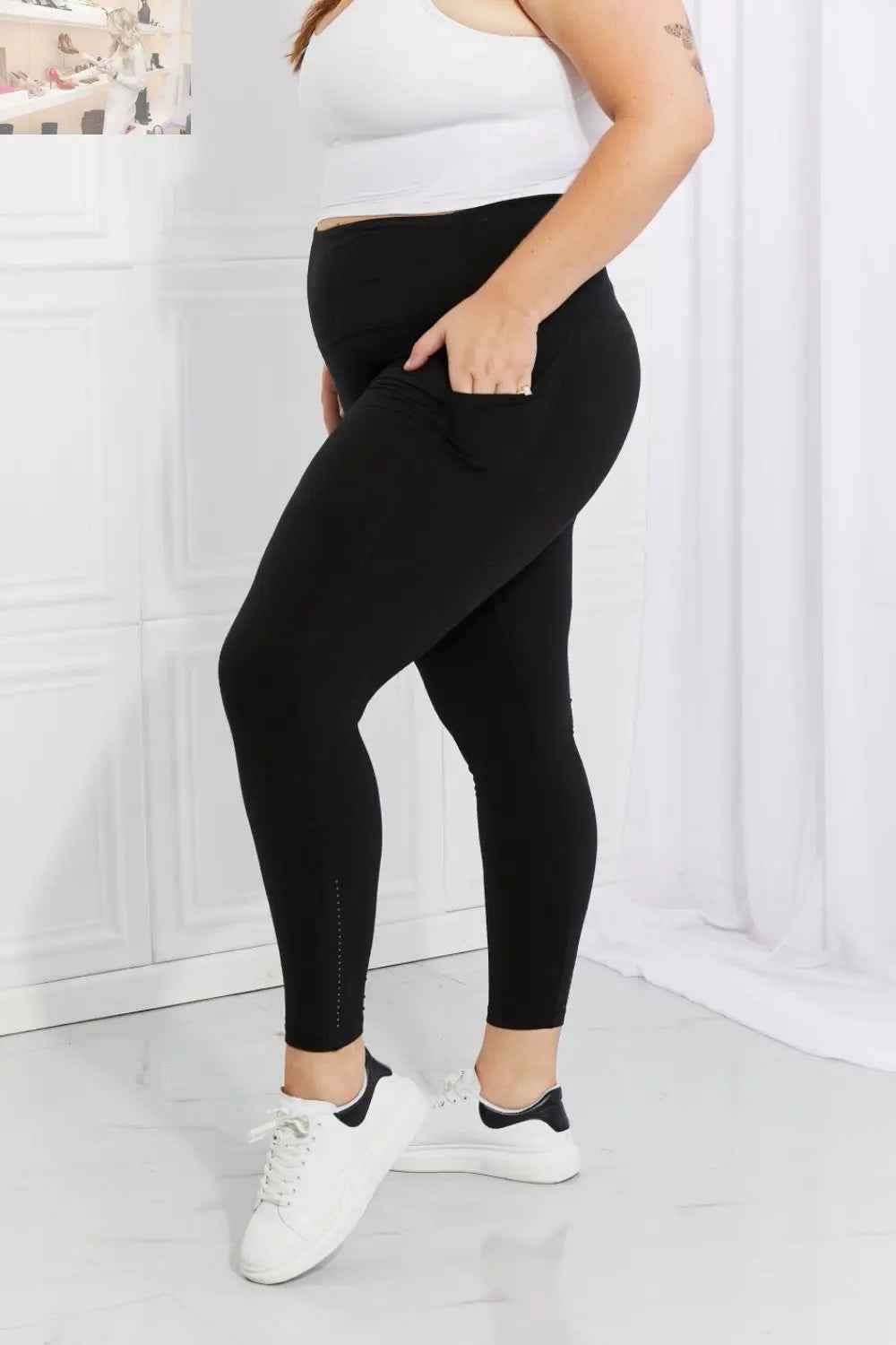 Leggings Depot Reflective Dot Active Leggings for Full - Size Strength and Lengthen - MegaSuperStar