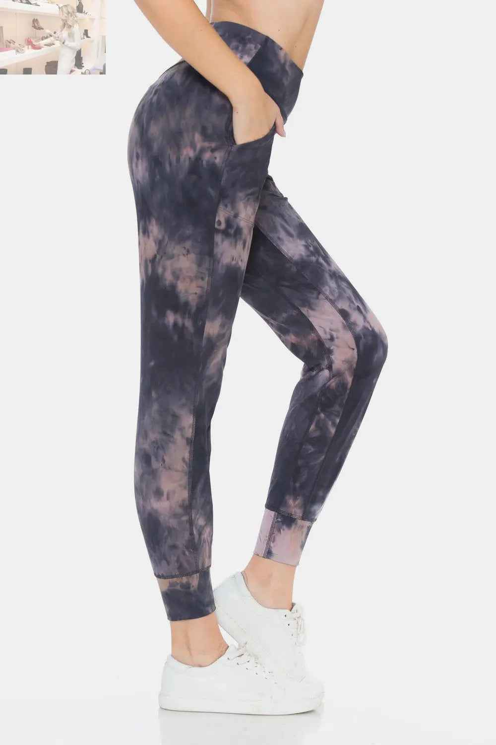 Leggings Depot Tie - Dye High Waist Cropped Leggings - MegaSuperStar