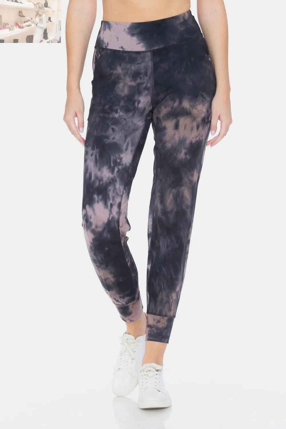 Leggings Depot Tie - Dye High Waist Cropped Leggings - MegaSuperStar