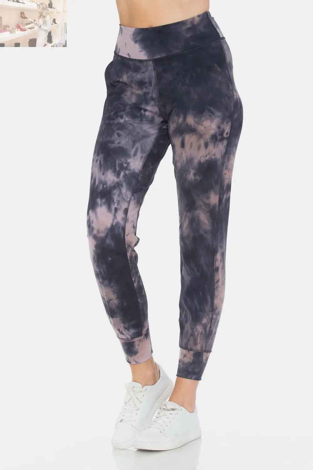 Leggings Depot Tie - Dye High Waist Cropped Leggings - MegaSuperStar