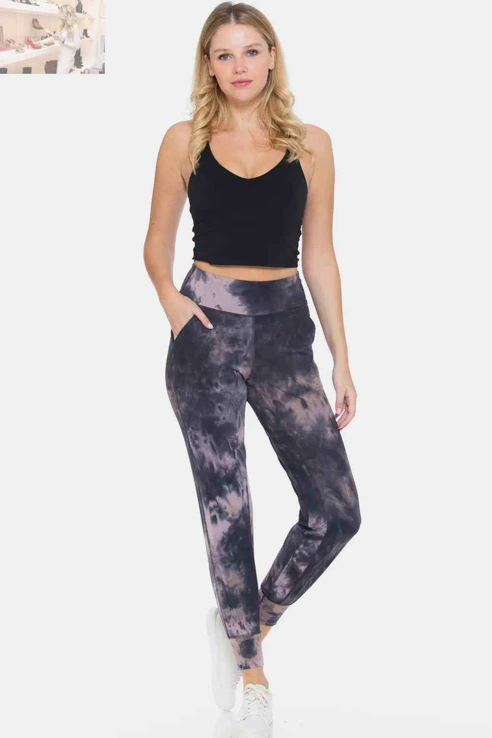 Leggings Depot Tie - Dye High Waist Cropped Leggings - MegaSuperStar