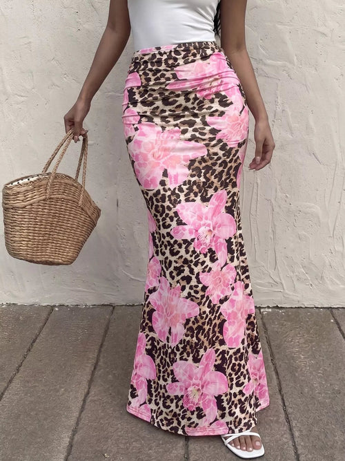 ✨ Leopard Print Bodycon Maxi Skirt 💃